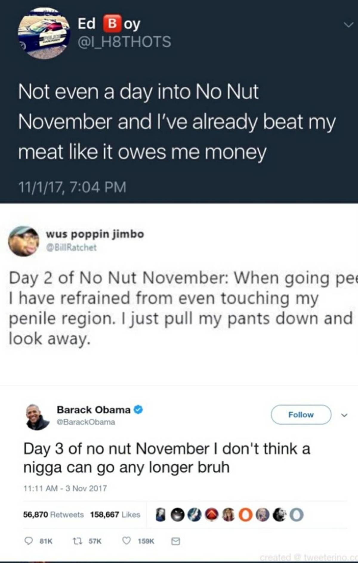 Waffle reccomend no nut november cum