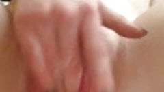 Girl fingers creamy pussy