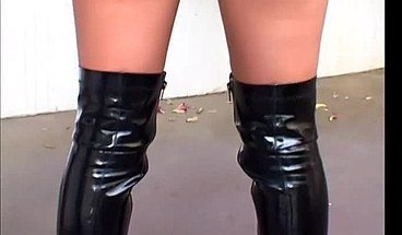 Leather boots smoking