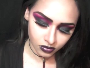 The I. reccomend Goth girl licking lips