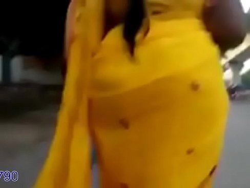 Indian yellow saree