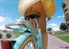 Woman having orgasm on bike videos