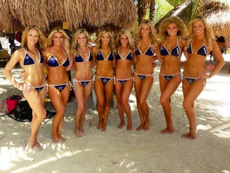Cheerleaders in bikini
