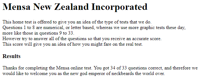 best of Mensa fun test Answers to