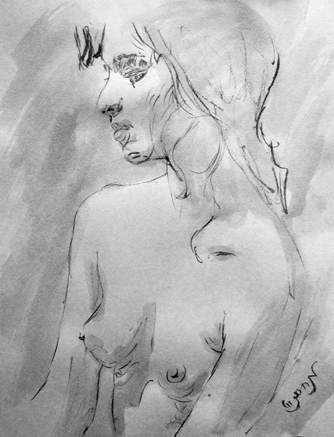 best of Erotic couple sketch of Charcoal