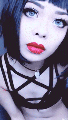 best of Lips licking Goth girl