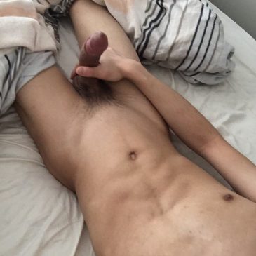 Guy naked on bed