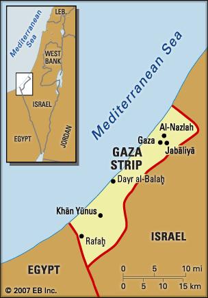 best of With strip gaza israel of Map