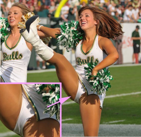 High School Cheerleaders Upskirt Panties