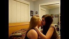 Lesbian teen kissing homemade
