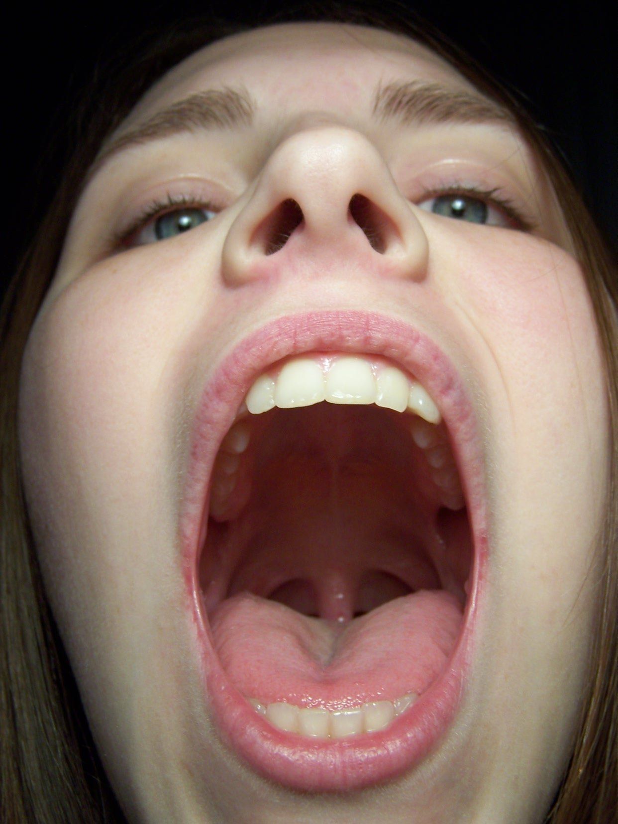 Open mouth tongue fetish