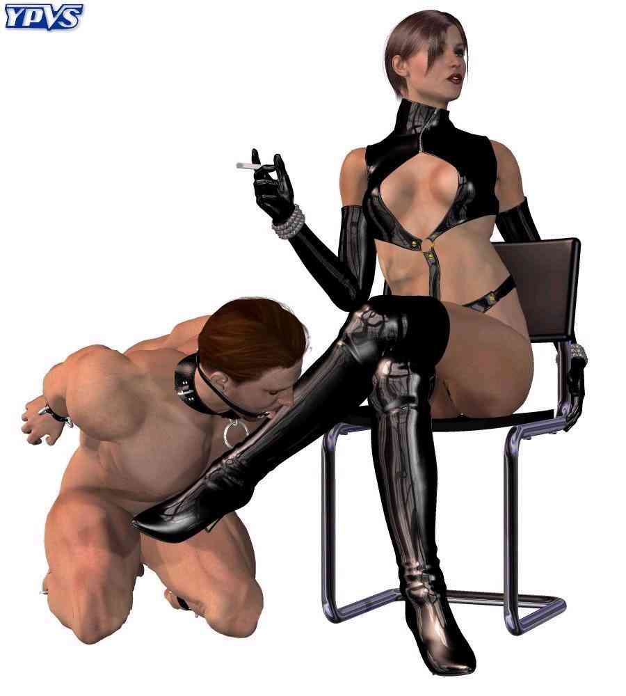 Mistress boot licking slave