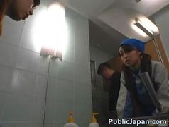Interstate reccomend asian cleaning the mens room