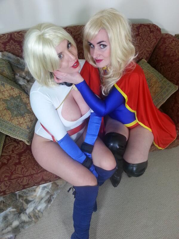 Lesbian supergirl cosplay.