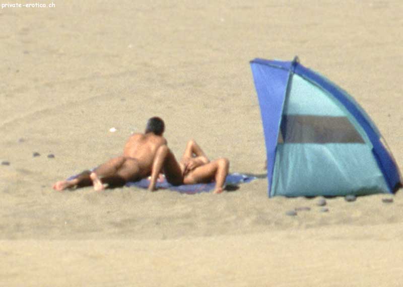 Beach voyeur masturbation