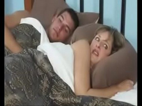 Stepmom came into the bedroom of her stepson. Attempt to fuck stepson.