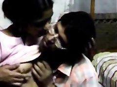Young indian couple homemade